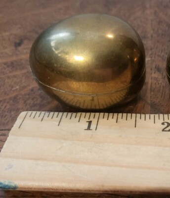 HTF Vintage brass egg trinket box, 1.5'' x 0.75'' Sold INDIVIDUALLY 