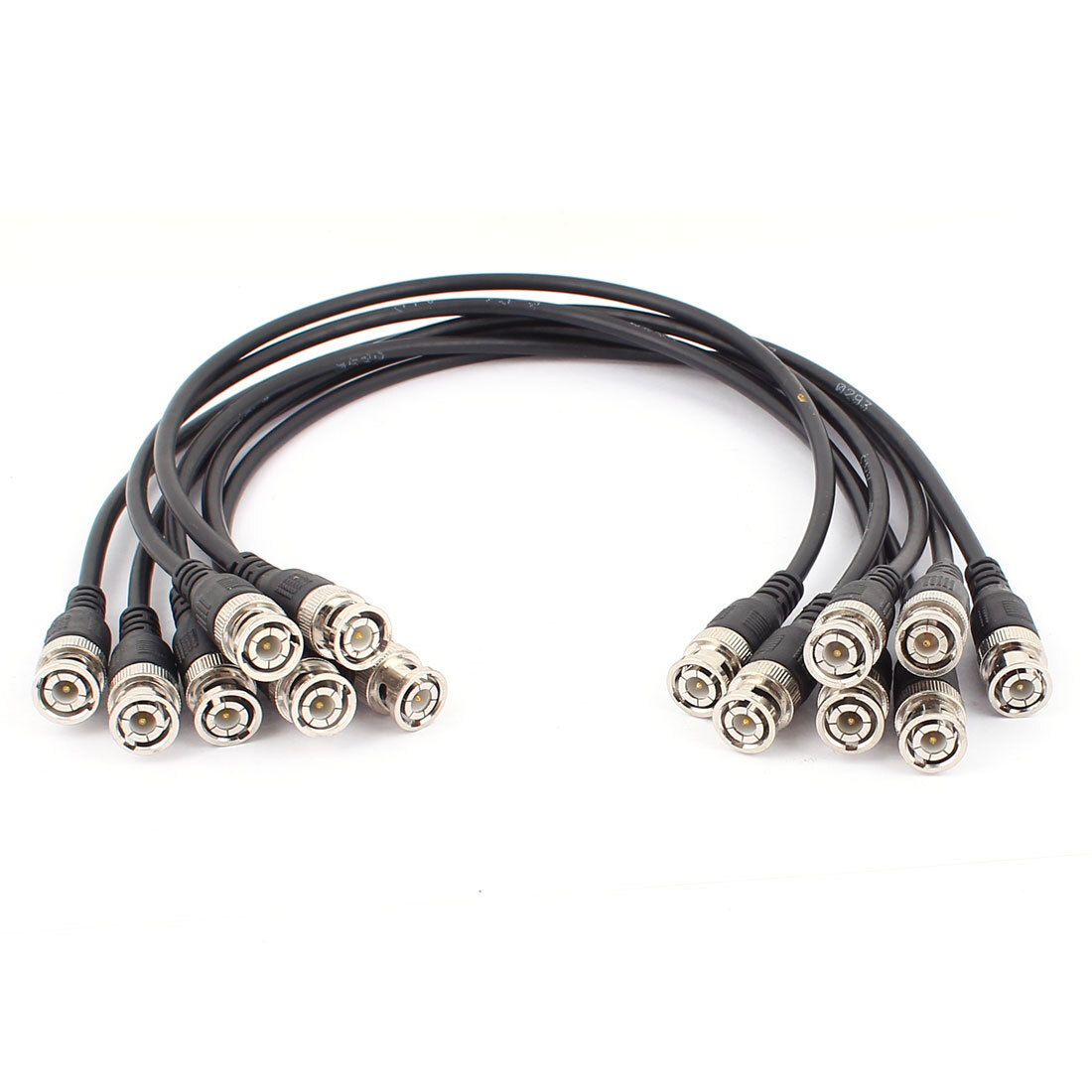 8Pcs 50CM BNC Male to Male M/M Video Coaxial Cable for CCTV 