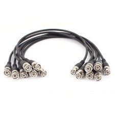 8Pcs 50CM BNC Male to Male M/M Video Coaxial Cable for CCTV Security Camera