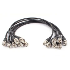 8Pcs 50CM BNC Male to Male M/M Video Coaxial Cable for CCTV Security Camera