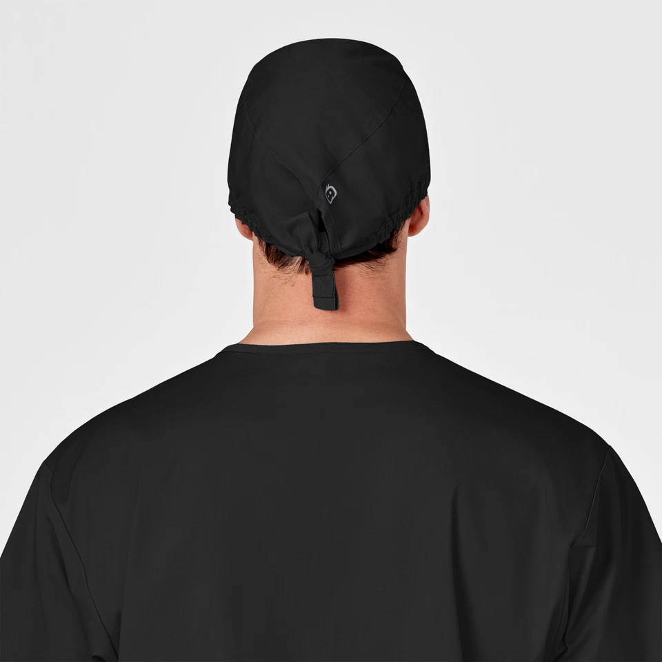 Wink WonderWORK Unisex Tie Back Solid Scrub Cap | 400 - Image 3 of 4