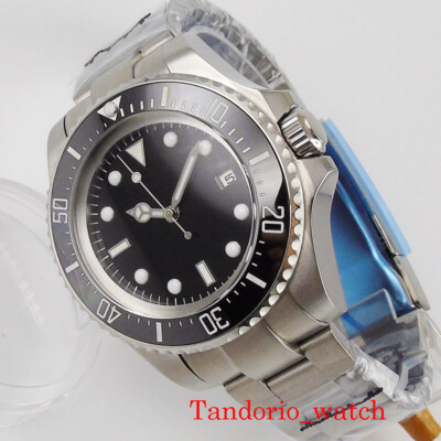 New 43mm BLIGER Automatic Men's Watch Oyster Band Auto Date Solid Back Luminous