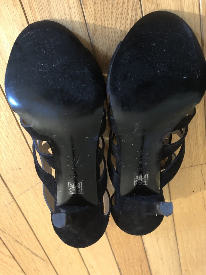Pelle Moda 'Elham' Sandal Black Kid Suede Size 8.5 $185 - Image 2 of 4