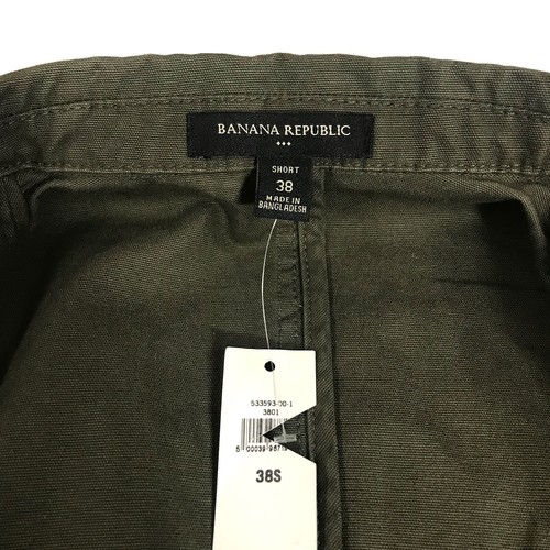 Banana Republic Slim Fit Canvas Jacket Olive Army Green Blazer Coat Size 38S NWT - Picture 8 of 10
