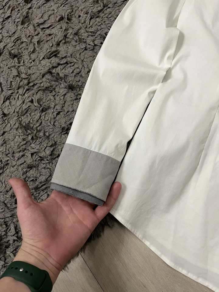 🔥90 年代 Brunello Cucinelli Archive 罕见衬衫连衣裙 Y2K — 第 2/4 张图片