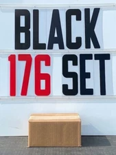 Flexible Outdoor Sign Letters Condensed Style | 8" on 8-7/8"Black/Red | 176 ct