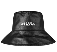 ISABEL MARANT WOMEN LOIENA EMBROIDERED LOGO BUCKET HAT CU002XFAA3C12A01BK