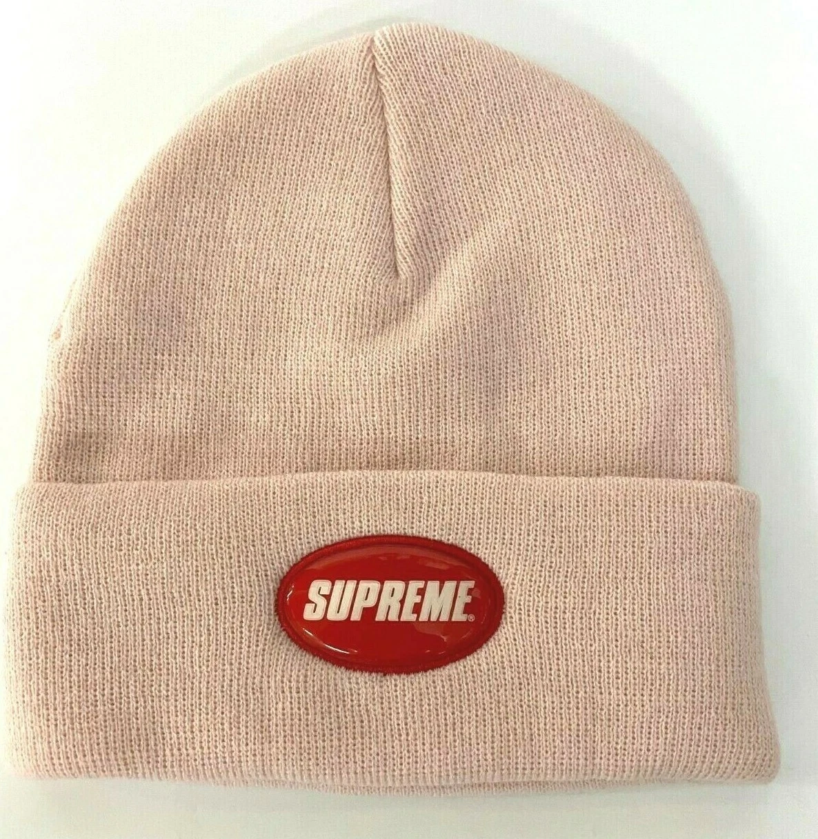 Bonnet patch caoutchouc suprême rose SS18 NEUF 100% authentique ?✅