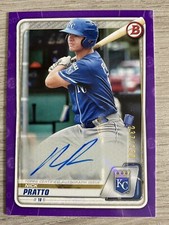 Nick Pratto 2020 Bowman Prospects Purple Auto /250 #PA-NP Autograph Royals