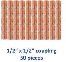 LOTS OF 50 1/2" x 1/2" Coupling Fitting C x C - 50 Pieces
