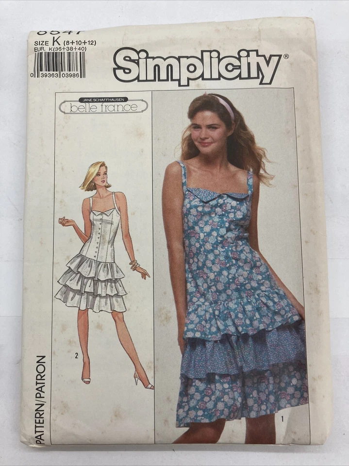Vintage 80s Uncut Factory Folded Lot Of 3 Dress/Skirt Patterns Size 8 10 12 C19A - Image 4 of 4