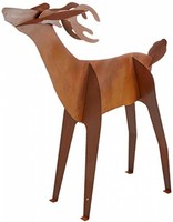 Outdoor Decor Yard Rustic Cabin Lodge Rusty Deer Buck Steel Sculpture Large Size on sale Outdoor Decor Yard Rustic Cabin Lodge Rusty Deer Buck Steel Sculpture Large Size on sale