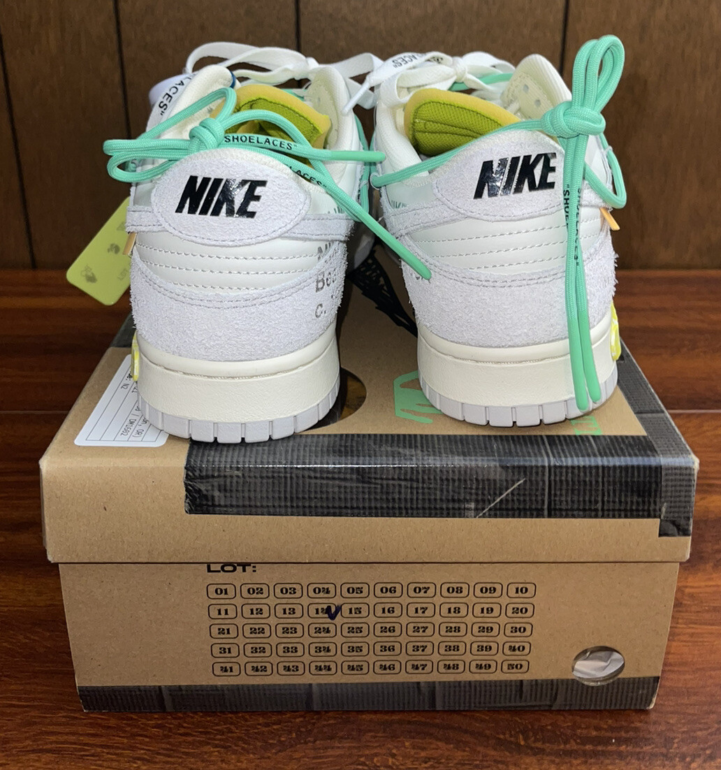 Nike Dunk Low x Off-White x 'Lot 14 of 50' DJ0950-106 Size