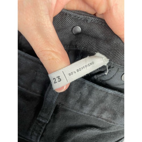 Pacsun 90s Boyfriend Jeans Black 23 Distressed High Rise - Picture 5 of 7