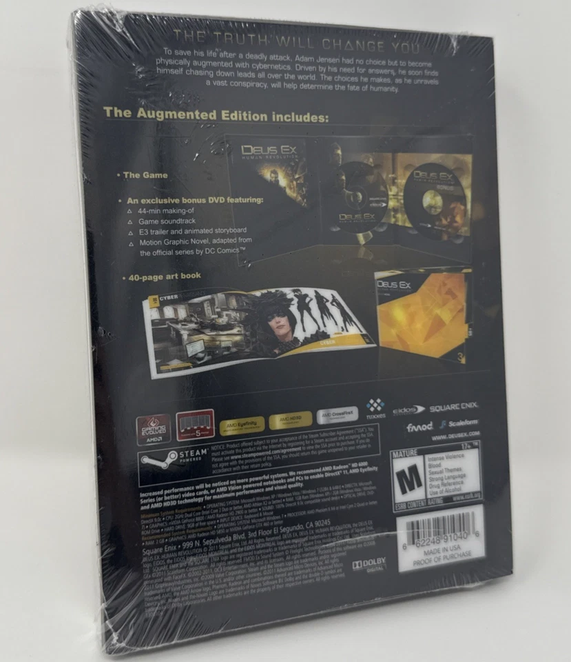 Deus Ex Human Revolution Augmented Edition PC DVD-ROM Sealed Square Enix - Image 2 of 4