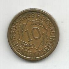 GERMANY 10 RENTENPFENNIG 1924 (J)