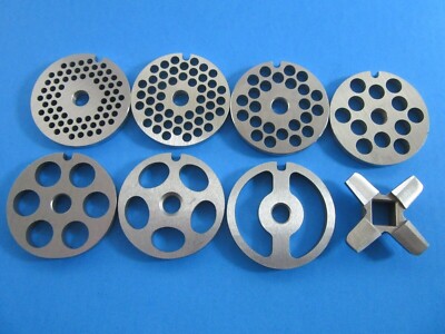 *COMBO* All 7 grind plates & knife for Original Vintage Kitchenaid meat grinder