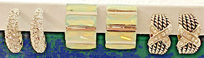 Quality Clip Earrings Lot of 3