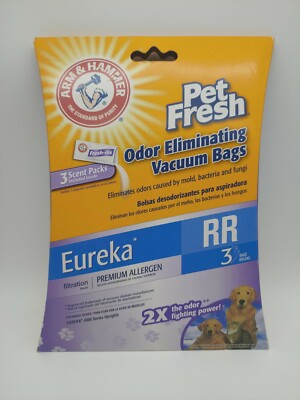 Arm & Hammer Odor Eliminating Eureka Vacuum Cleaner Bags Type RR 3 bags New