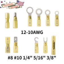 10/120PCS Heat Shrink Wire Connectors Electrical Ring Fork Spade Crimp Terminals