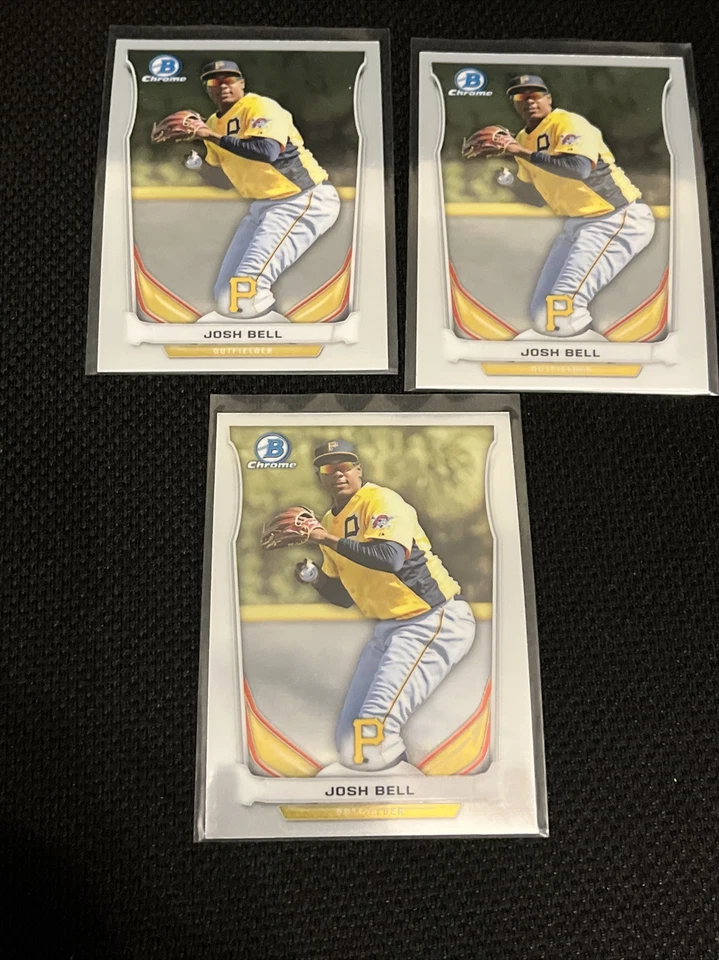 2014 Bowman Chrome Draft Josh Bell Cards Lot Nationals TP-16 CTP-16 - Image 2 of 4