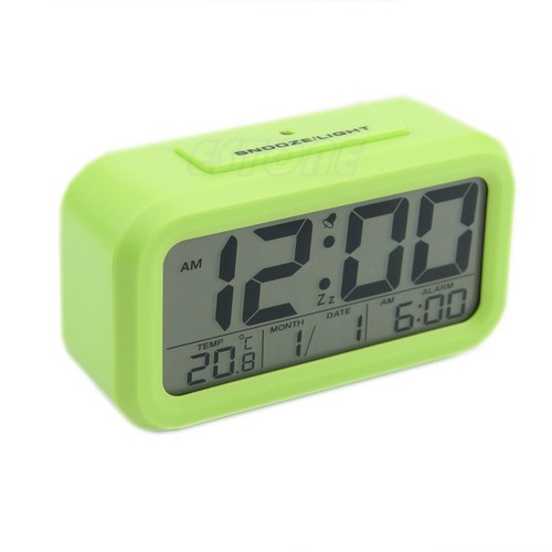 Digital Snooze LED Alarm Clock Backlight Time Calendar Thermometer Temperature - Picture 9 of 9
