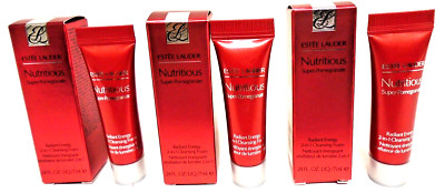 3x Estée Lauder Nutritious Super Pomegranate Radiant Cleansing Foam.24 fl oz Ea/