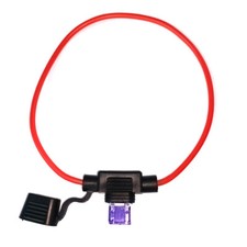 10x 3A 16-Wire 20cm Waterproof Car Inline Fuse Holder Fuse Insert Power Socket