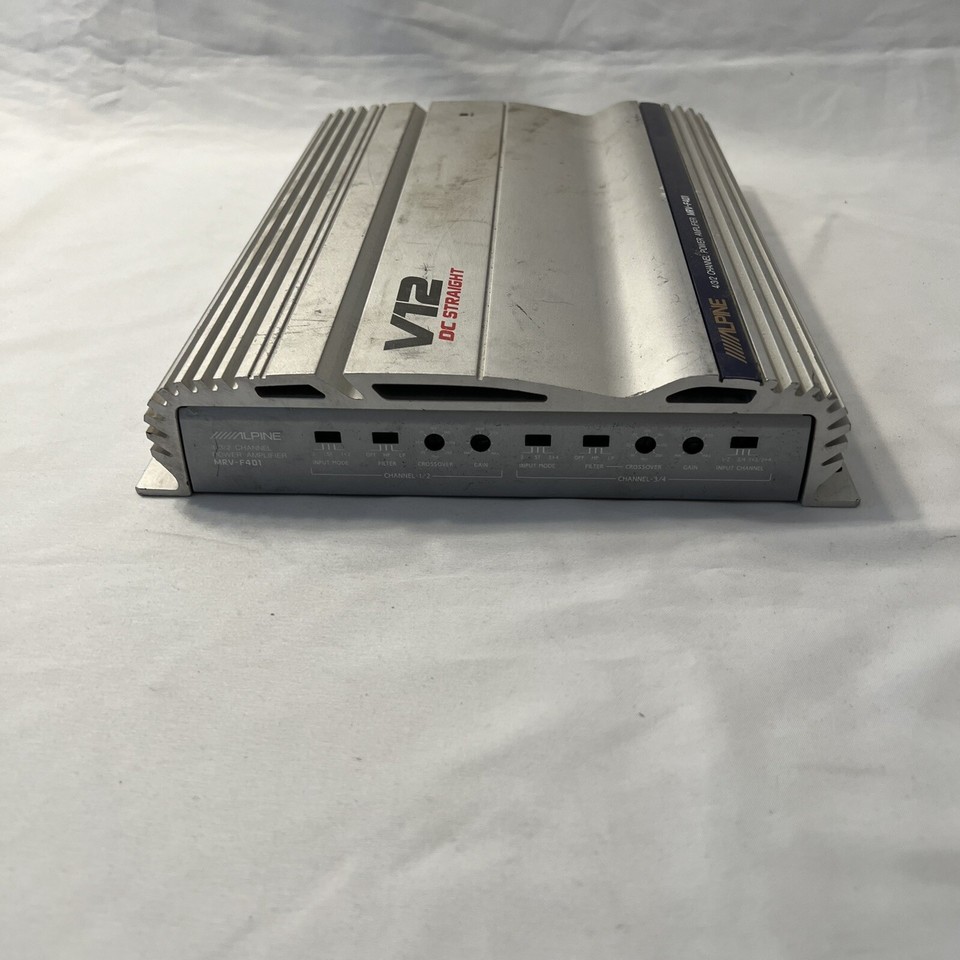 Alpine MRVF401 V12 4/3/2 Channel Power Amplifier Old School Car Amp