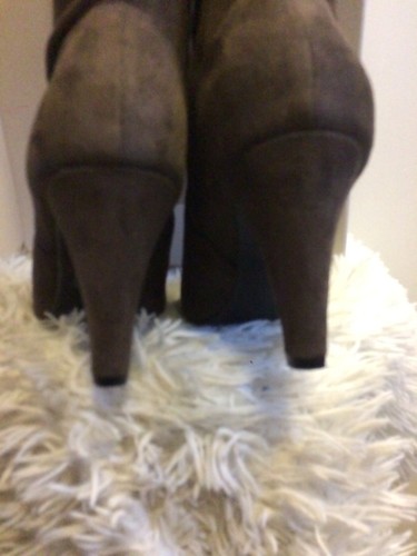 BNIB Vero Moda SUZY Dark Olive Green OTK Faux Suede Thigh Boots UK 6 RRP £78 - Picture 5 of 11