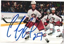 Cody Goloubef Autographed 4x6 Color Photo Columbus Blue Jackets #48 White A