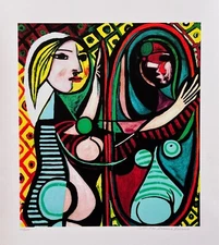 Pablo Picasso GIRL BEFORE MIRROR Estate Signed Limited Edition Giclee 26" x 20"