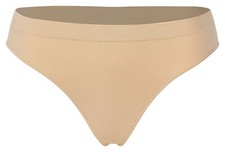 6 Stück Damen Strings Set Tangas String beige Microfaser Unterwäs Wäschebeutel