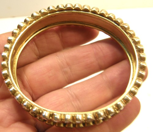 AMRITA SINGH BANGLE BRACELET CRYSTAL JEWELED ENAMELED BRASS BOLLYWOOD INDIA BOHO - Picture 8 of 12