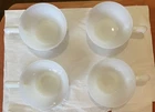 4 - GUC Vintage Anchor Hocking White Milk Glass Soup Chili Bowls with Handle