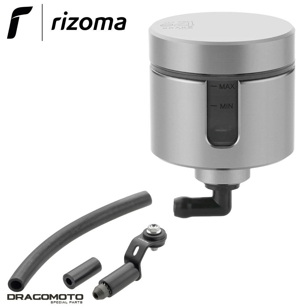 Réservoir Rizoma encoche CT157A argenté, l'orfèvrerie brute pour Ducati 959