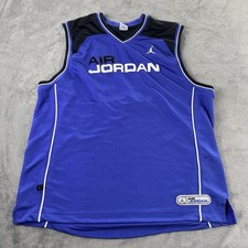 VTG Nike Michael Jordan Jersey Mens 2XL Black Jumpman 23 Silver Tag Y2K Air