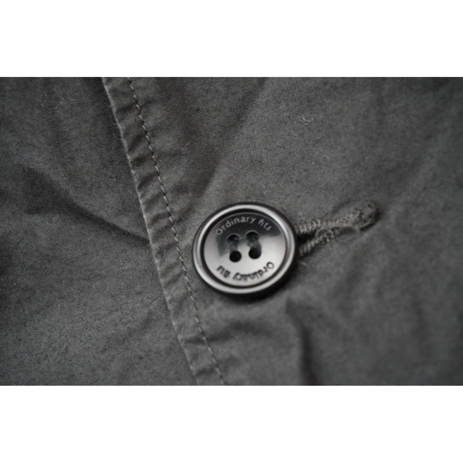 Ordinary Fits Quilt Deli Coat Mens 1 Black Cotton Japanese Shop Workwear Jacket - product detail image 19
