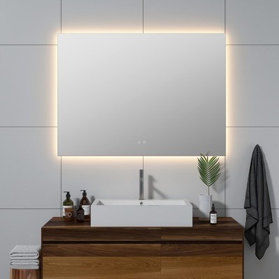 LUXOR LED VANITY SQUARE MIRROR  - ADJUSTABLE TEMP. & BRIGHTNESS - 48 x 35