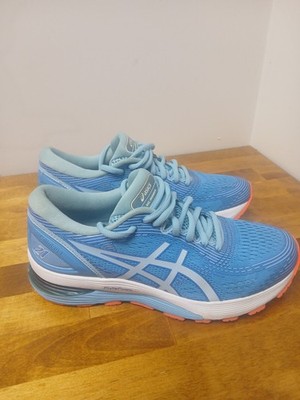 Asics Gel Nimbus 21 Running Shoes Womens Size 7.5 Athletic Sneakers Blue