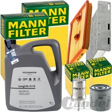 Mann Révision + 5L Castrol 0W-20 Huile Convient pour VW Golf 6 1.2+ 1.4 TFSI