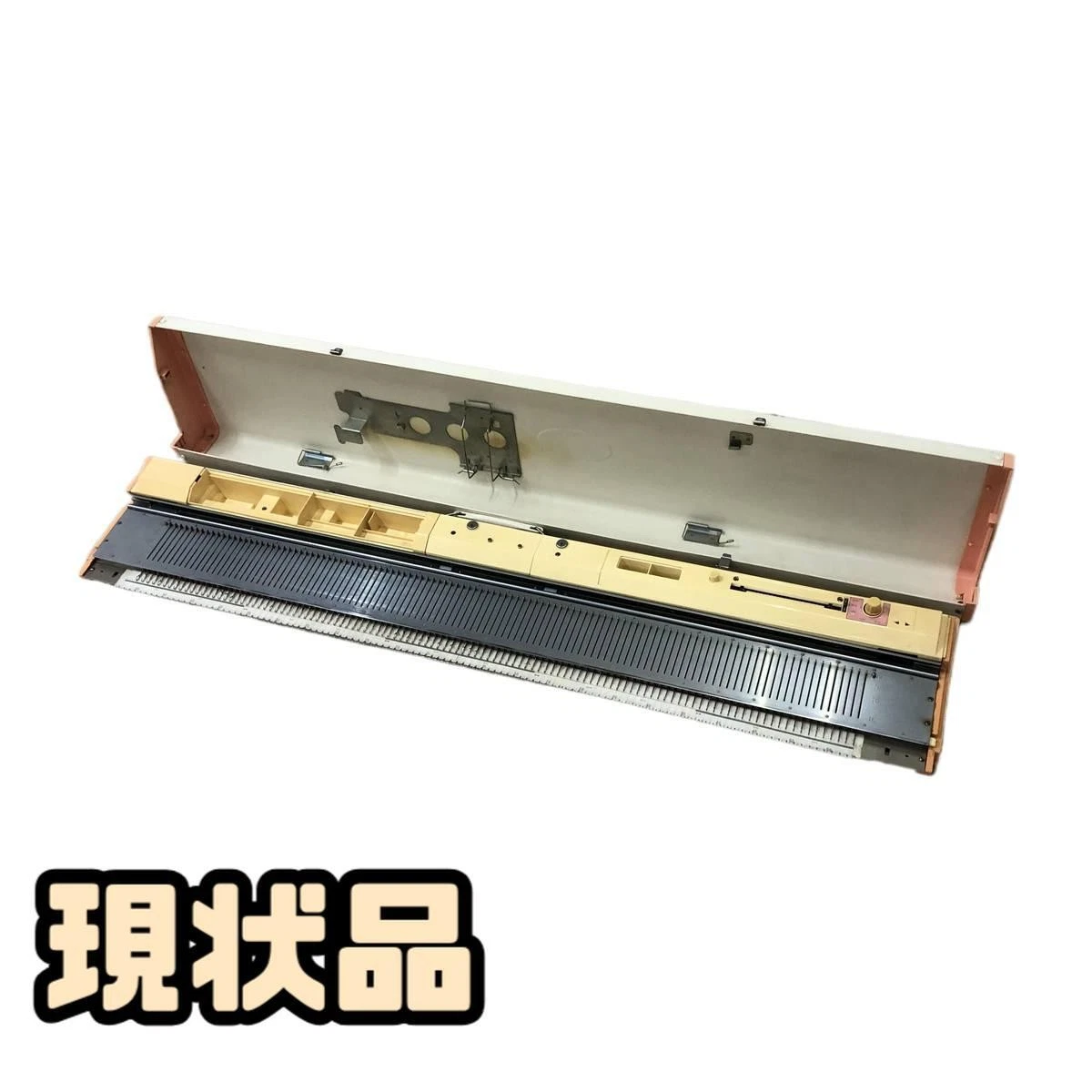 Brother Parie KH-871 Knitting Machine White Orange Handcraft KH871 used As-is
