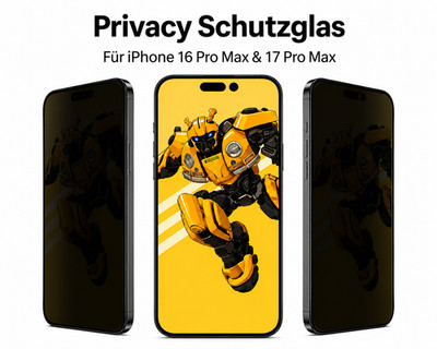 iPhone 16/17 Pro Max Privacy Panzerfolie 9H Anti Spy Full Cover HD Glass
