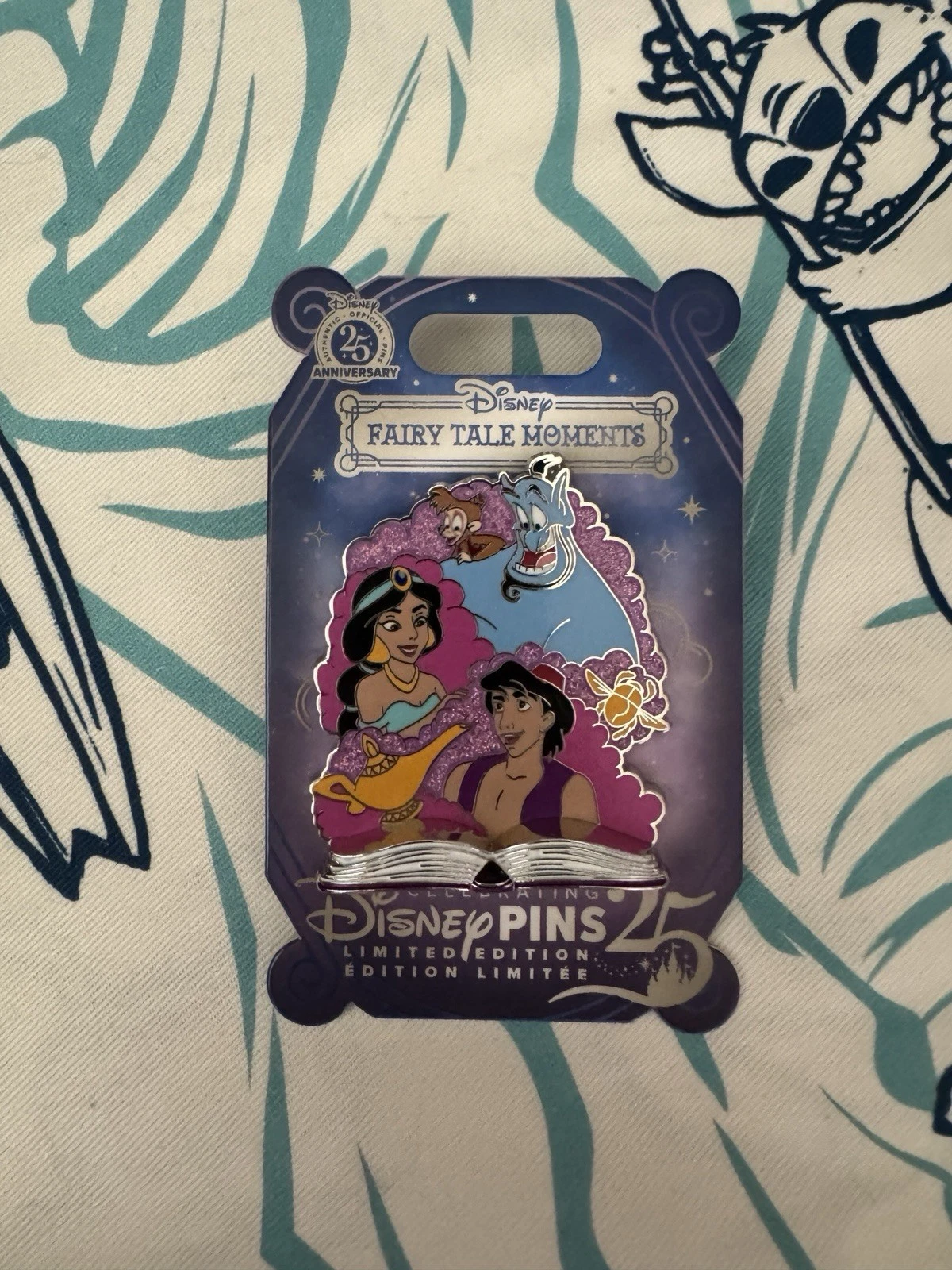 2025 Disney Parks Fairy Tale Moments Aladdin Genie Jasmine Abu LE 2500 Pin