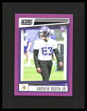 2022 Andrew Booth Jr. Rookie Card - Score Purple #326 - S1B4R2L38C7. rookie card picture