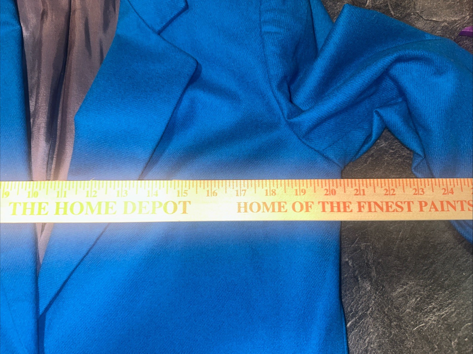 Vintage 100percent Wool Blazer!!! Teal Blue!  1 Button Jacket With Pockets - Slay! 10P image 10