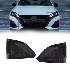 For 2023-2024 Nissan Altima Front Fog Light Lamp Covers Black Bezel Set LH RH