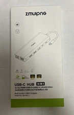 ZMUIPNG 4K 14in1 Hub  Docking Station Dual Monitor HDMI for Dell HP, PD,SD/TF