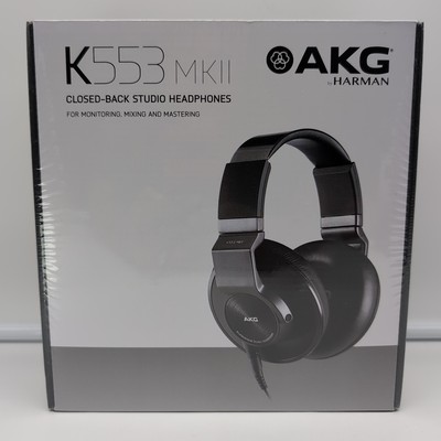 AKG K553 MK2 MKII Closed Back Studio Monitoring Headphones w/Detachable Cable