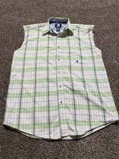 Camisa Wrangler 20X Western Para Hombres Corte Casera Abotonada L Cuadros Sin Mangas